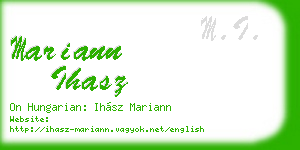 mariann ihasz business card