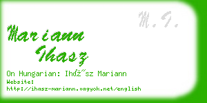 mariann ihasz business card